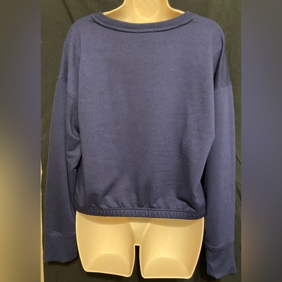 NWT Cozie by Pinkrose navy blue Christmas sweatshirt, Sz, Large. - Picture 2 of 8